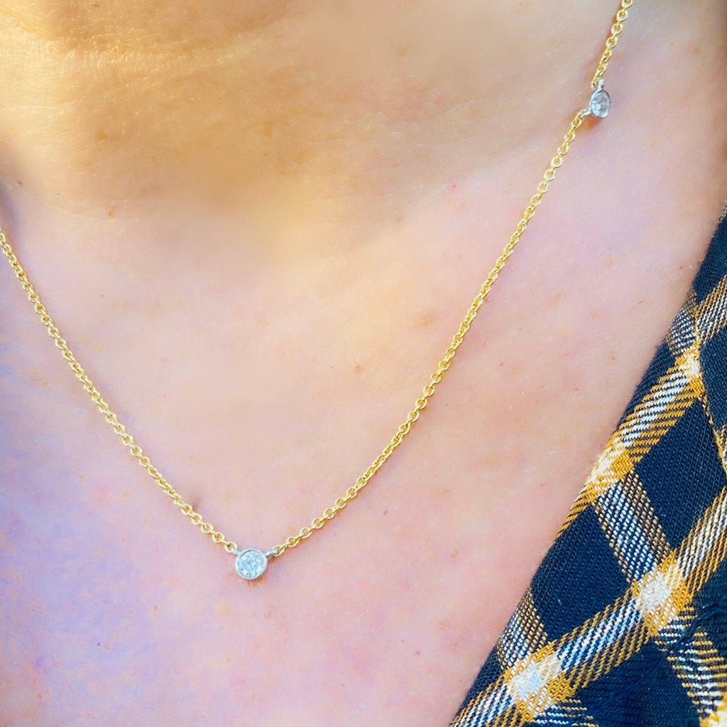 Diamond and 18k Gold Necklace