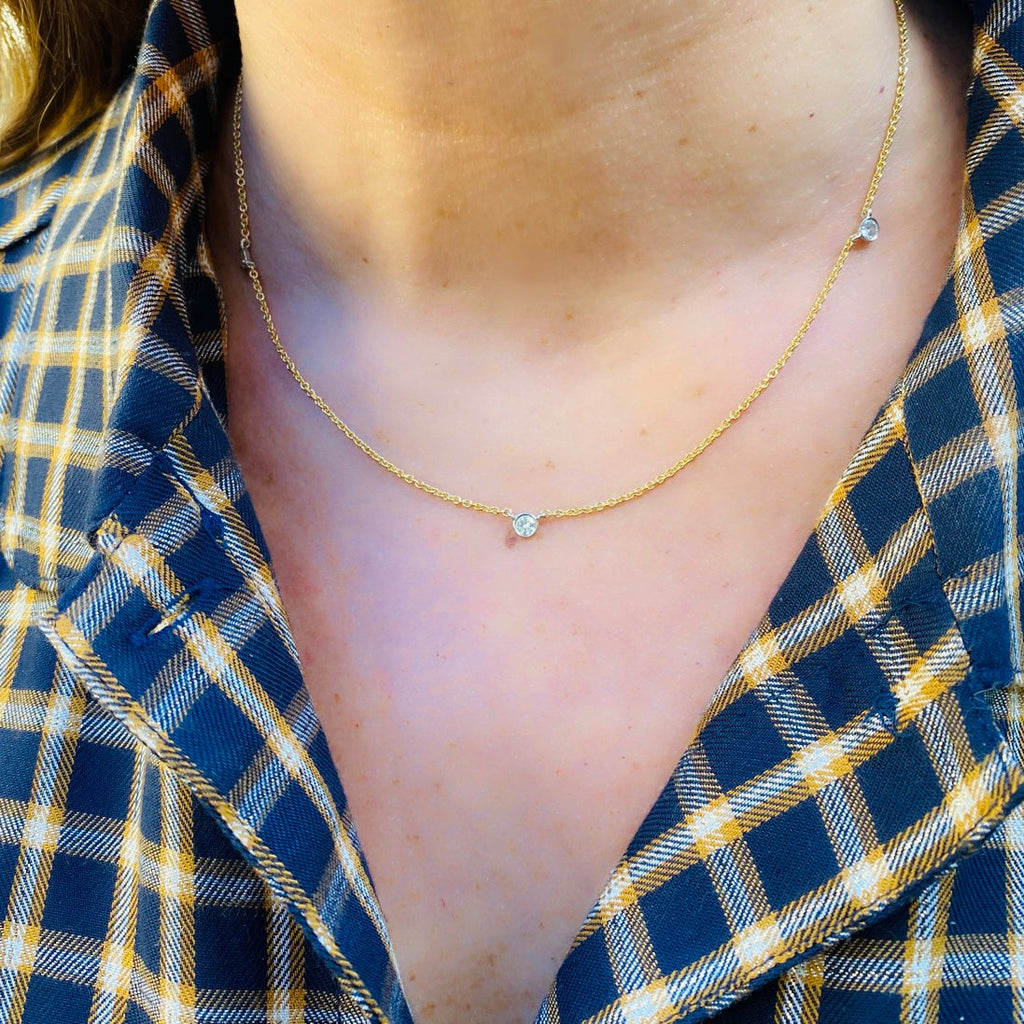 Diamond and 18k Gold Necklace