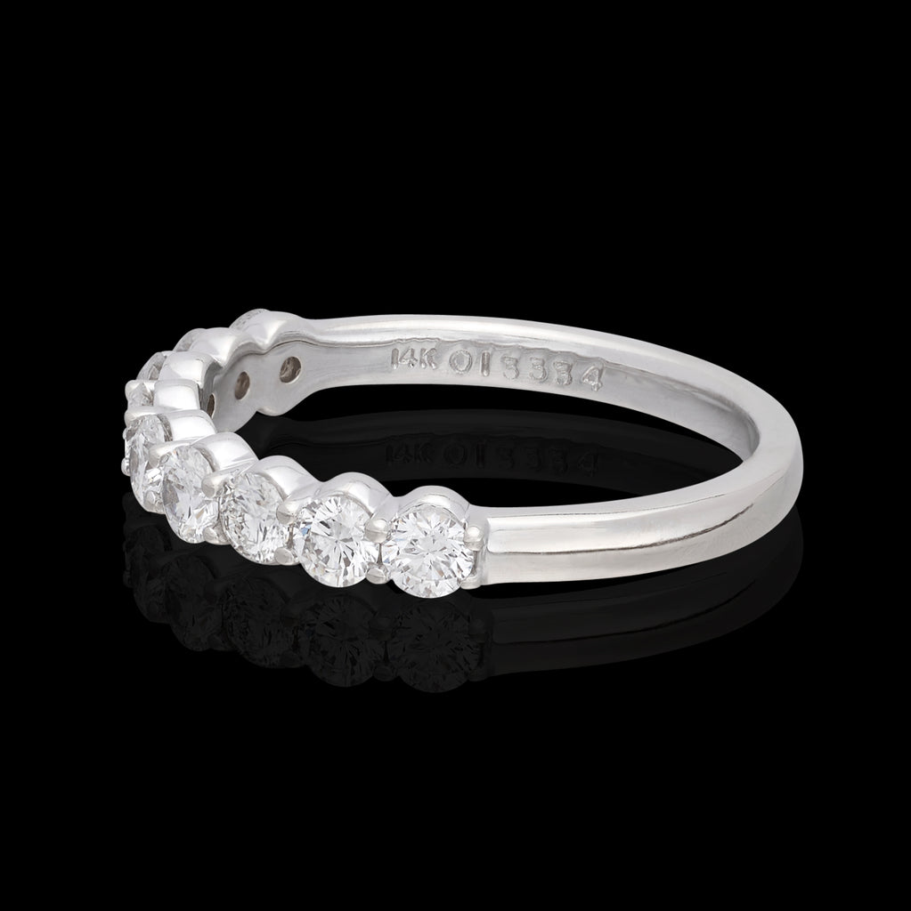 Diamond & 14k White Gold Band