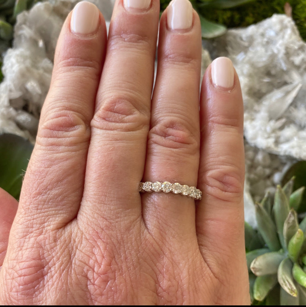 Diamond & 14k White Gold Band