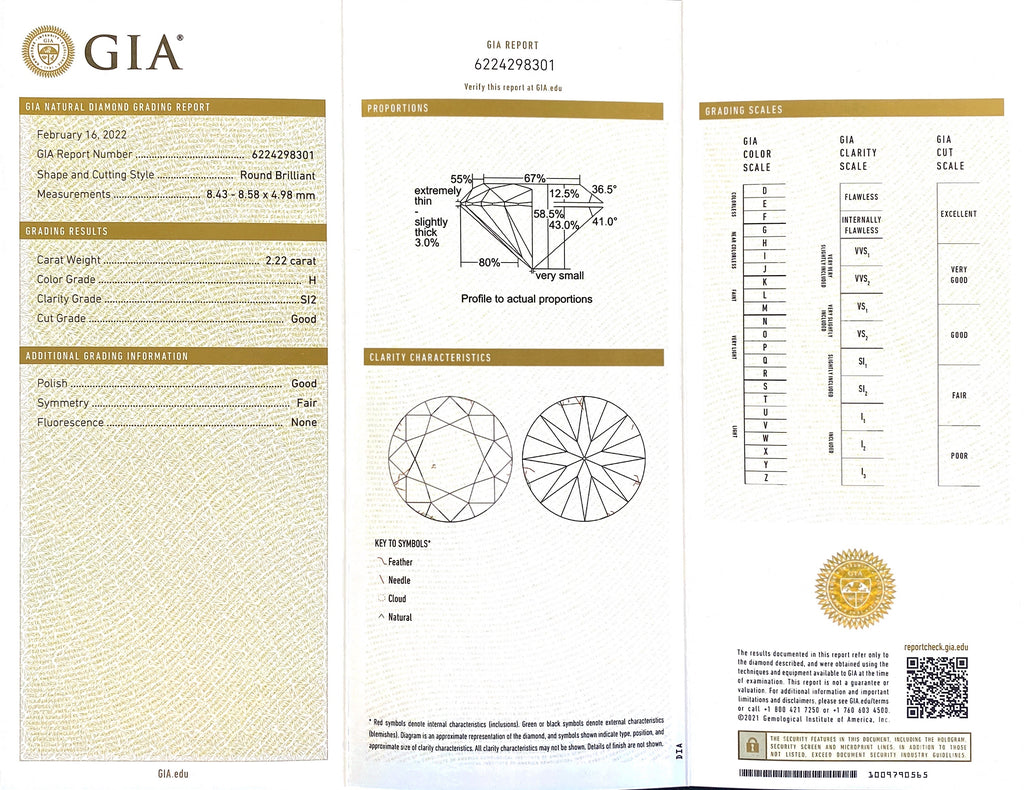 Gorgeous GIA 2.22 carat Rose Gold Diamond Ring