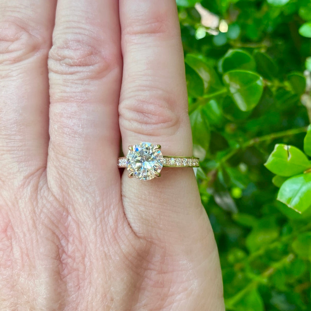 Gorgeous GIA 2.22 carat Rose Gold Diamond Ring