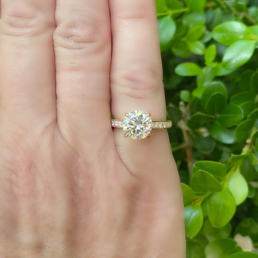 Gorgeous GIA 2.22 carat Rose Gold Diamond Ring