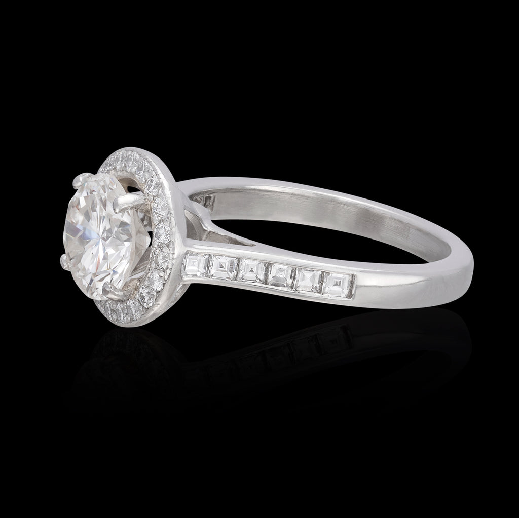 1.79-ct. Round Brilliant-Cut & Platinum Engagement Ring