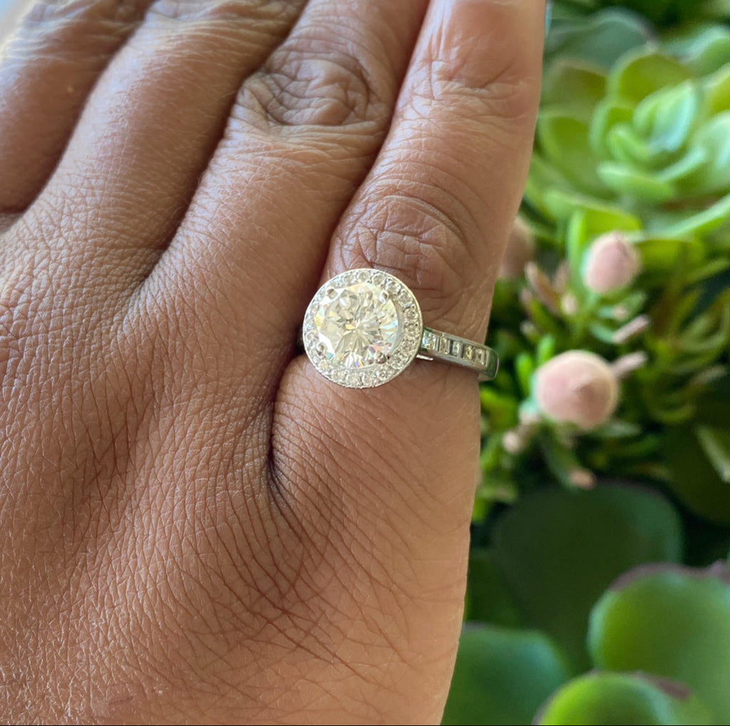 1.79-ct. Round Brilliant-Cut & Platinum Engagement Ring