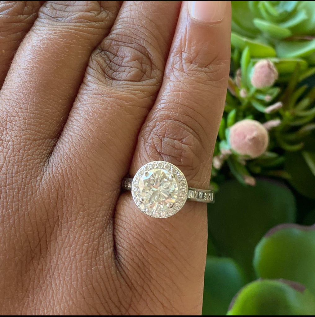 1.79-ct. Round Brilliant-Cut & Platinum Engagement Ring