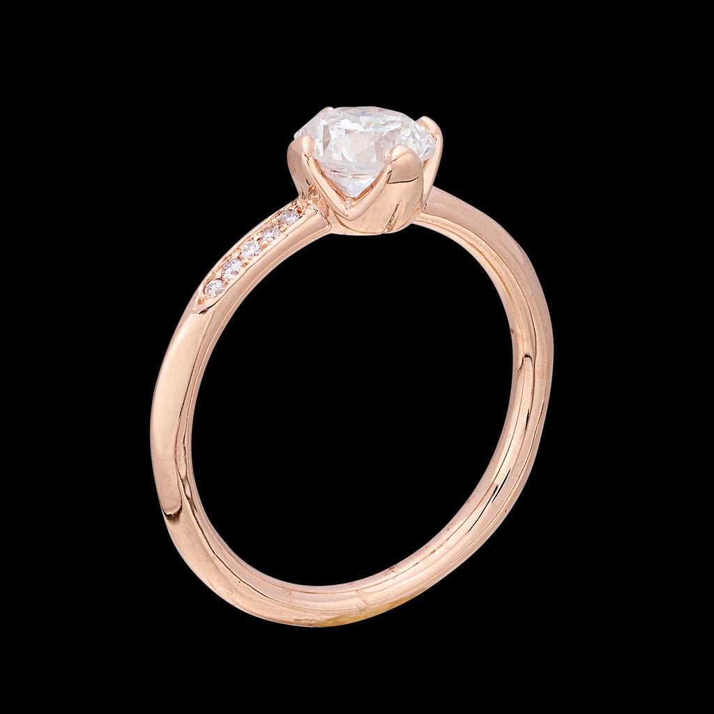 Beautiful 18k Rose Gold Diamond Engagement Ring