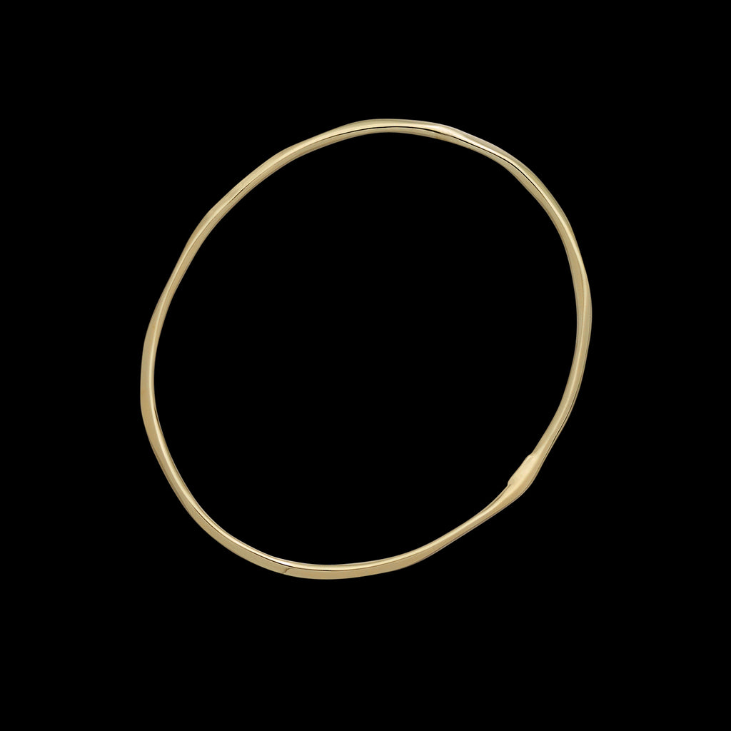 Ippolita 18k Gold Thin Faceted Bangle