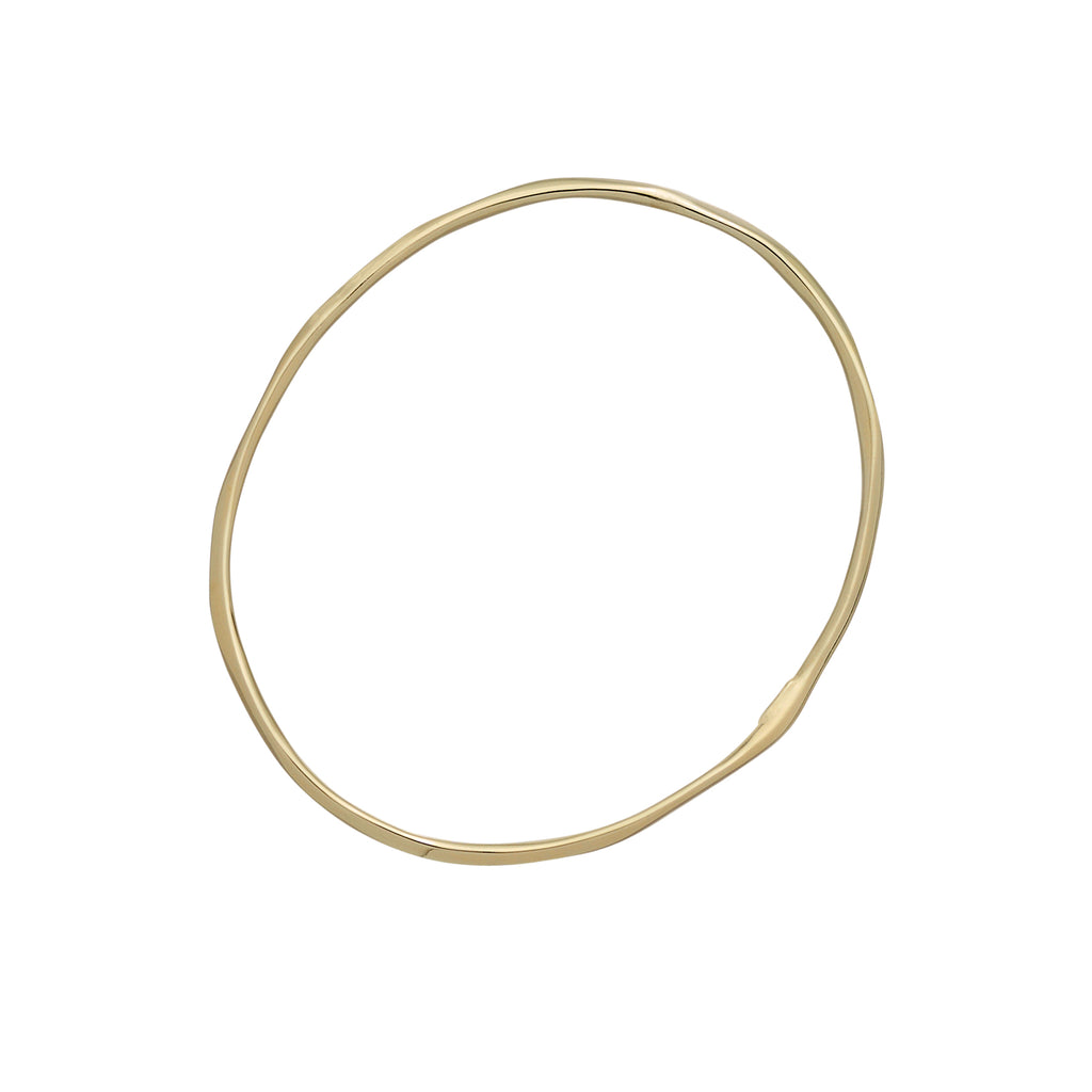 Ippolita 18k Gold Thin Faceted Bangle