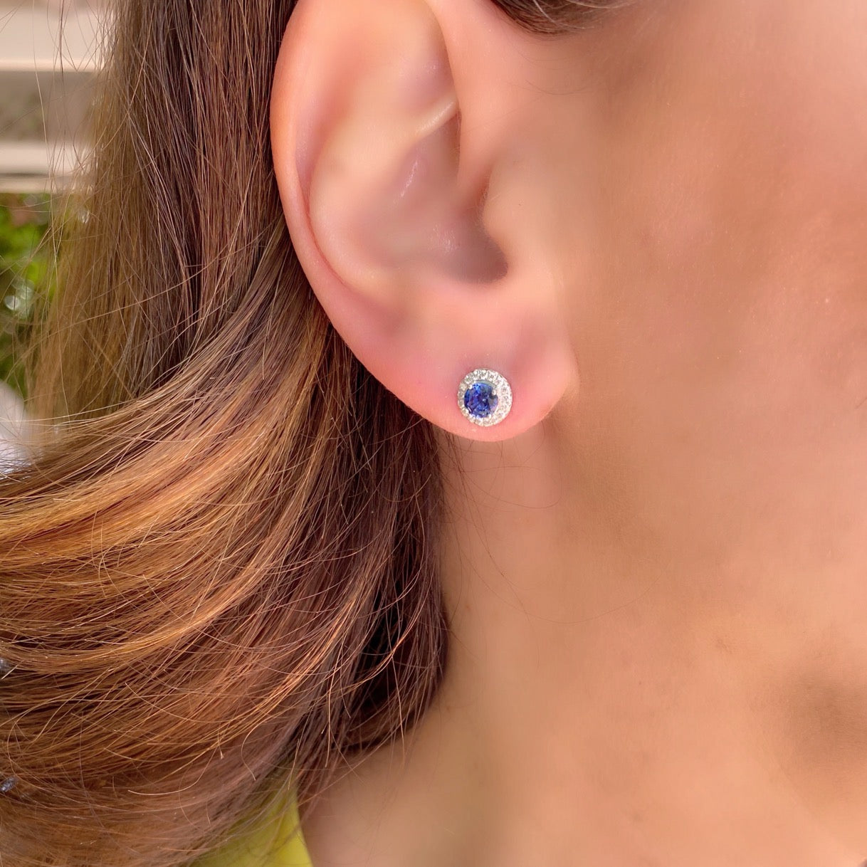 Tiffany & co sapphire sales stud earrings