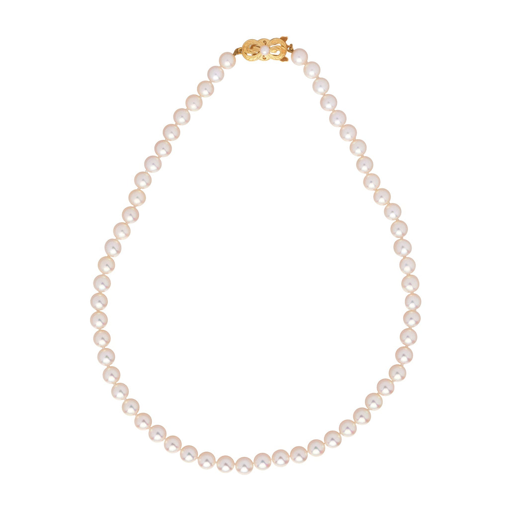 Fine 16" Mikimoto Pearl Necklace