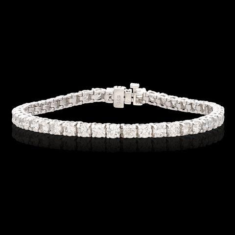 7.36 carat White Gold Diamond Tennis Bracelet