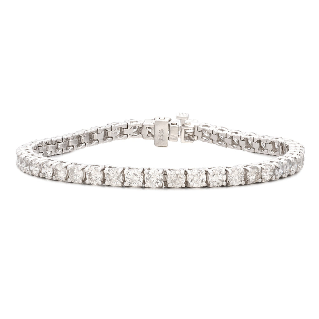7.36 carat White Gold Diamond Tennis Bracelet