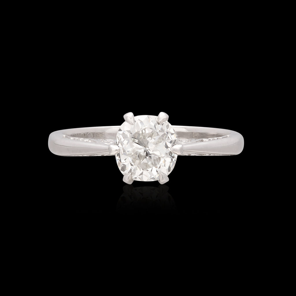 Stunning 1.33ct GIA Crown Jubilee Platinum Diamond Ring