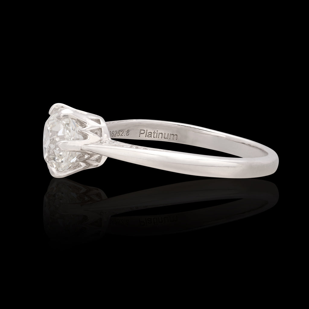 Stunning 1.33ct GIA Crown Jubilee Platinum Diamond Ring