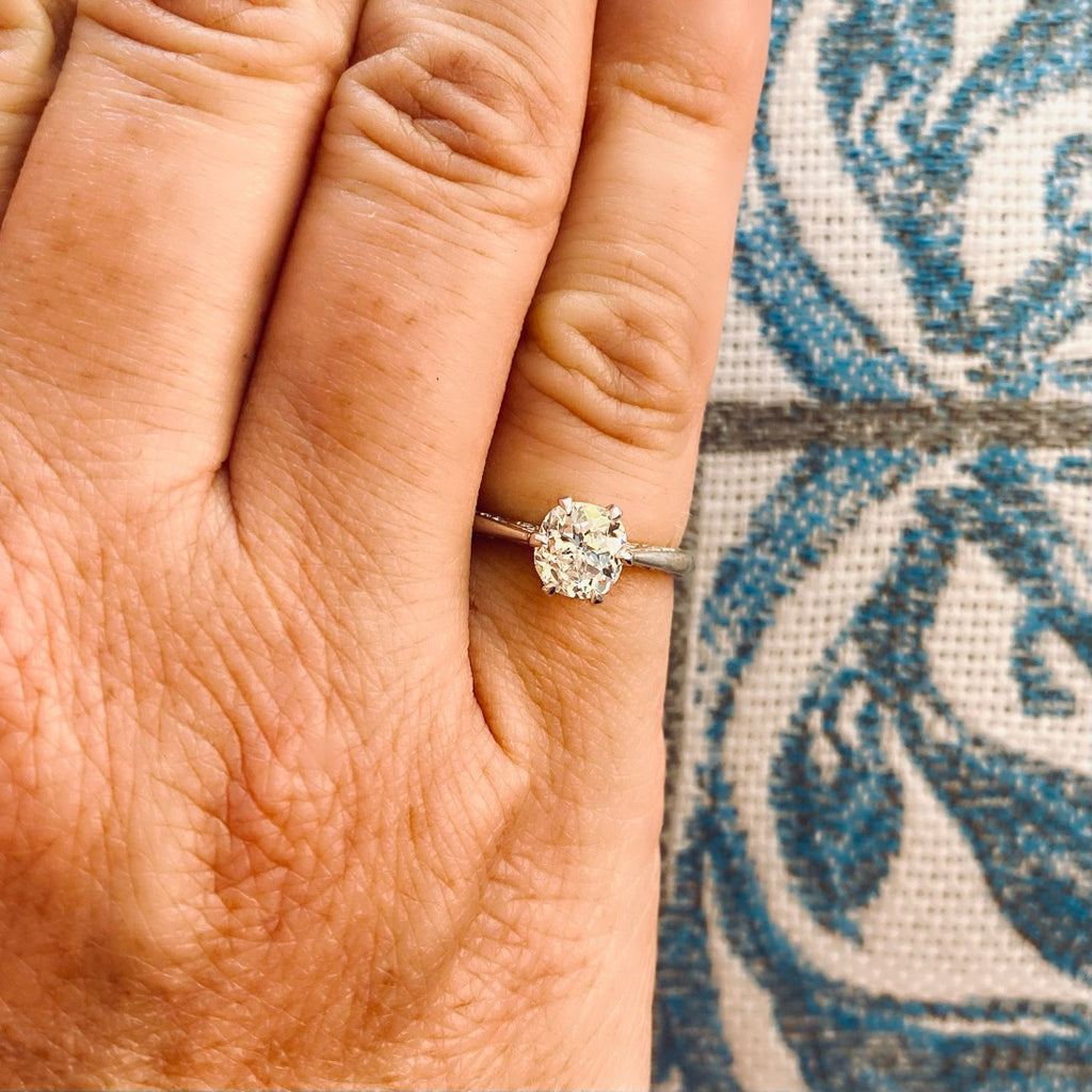 Stunning 1.33ct GIA Crown Jubilee Platinum Diamond Ring