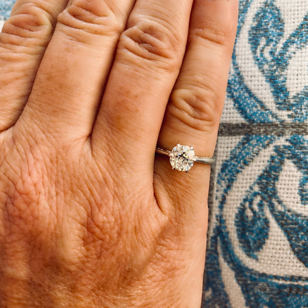 Stunning 1.33ct GIA Crown Jubilee Platinum Diamond Ring