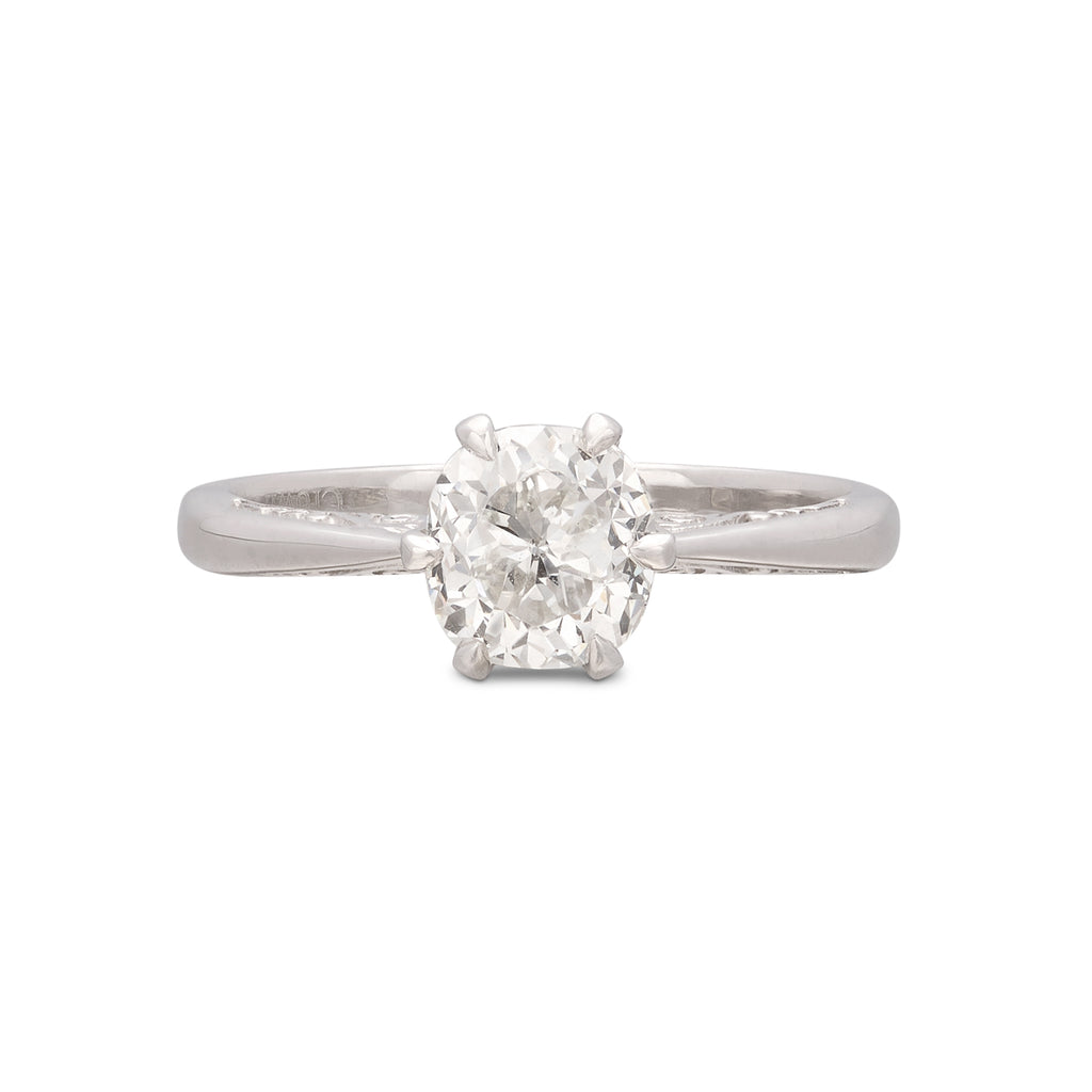 Stunning 1.33ct GIA Crown Jubilee Platinum Diamond Ring