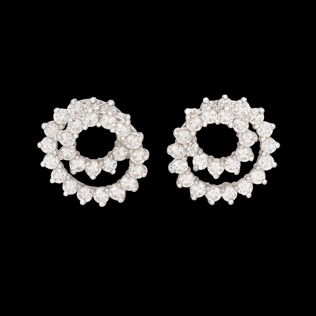 Tiffany & Co Diamond Swirl Platinum Earrings