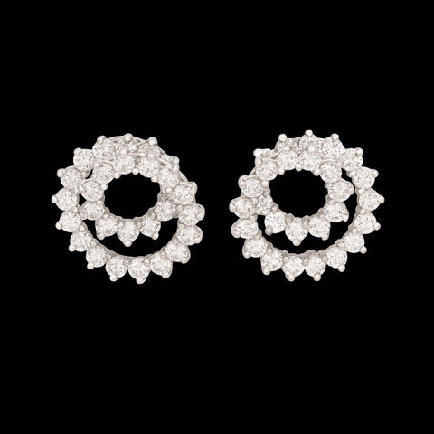 Tiffany & Co Diamond Swirl Platinum Earrings