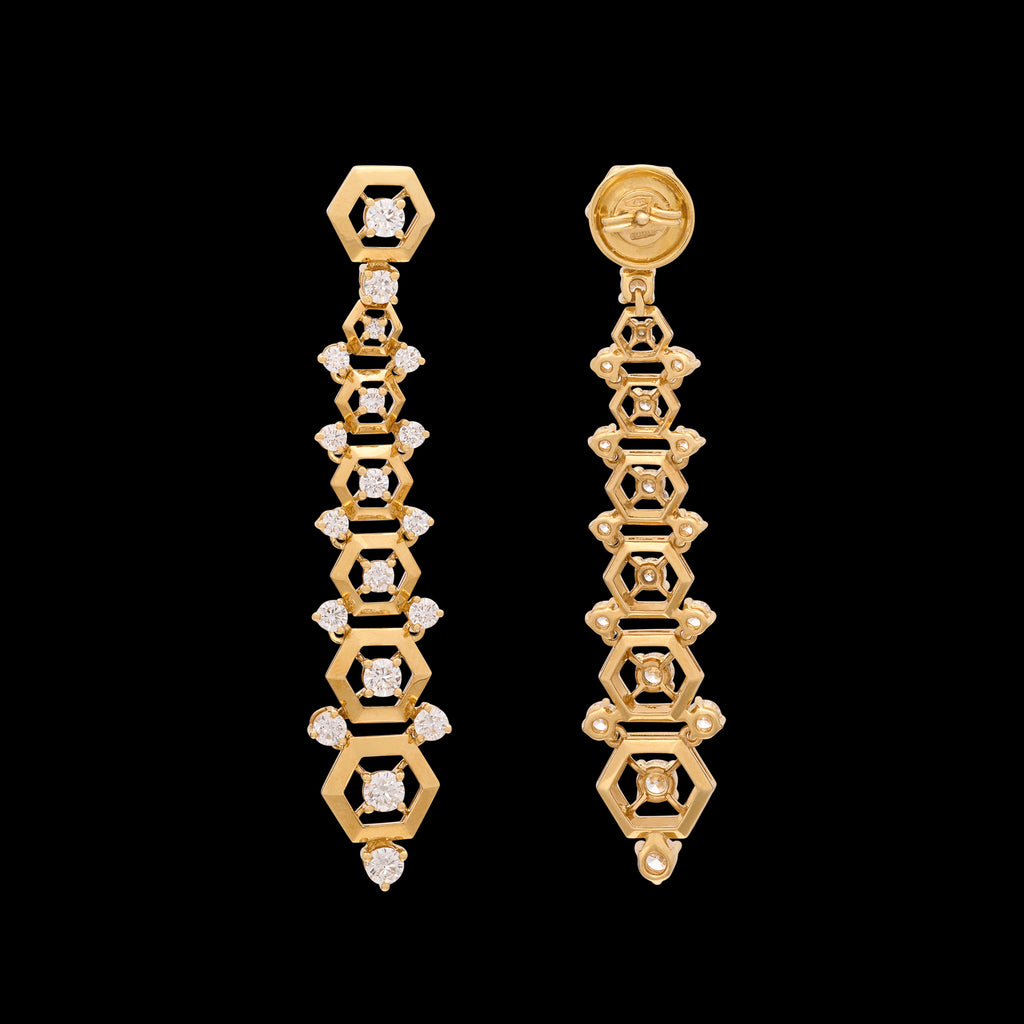 18k Diamond Drop Earrings by Maria Canale