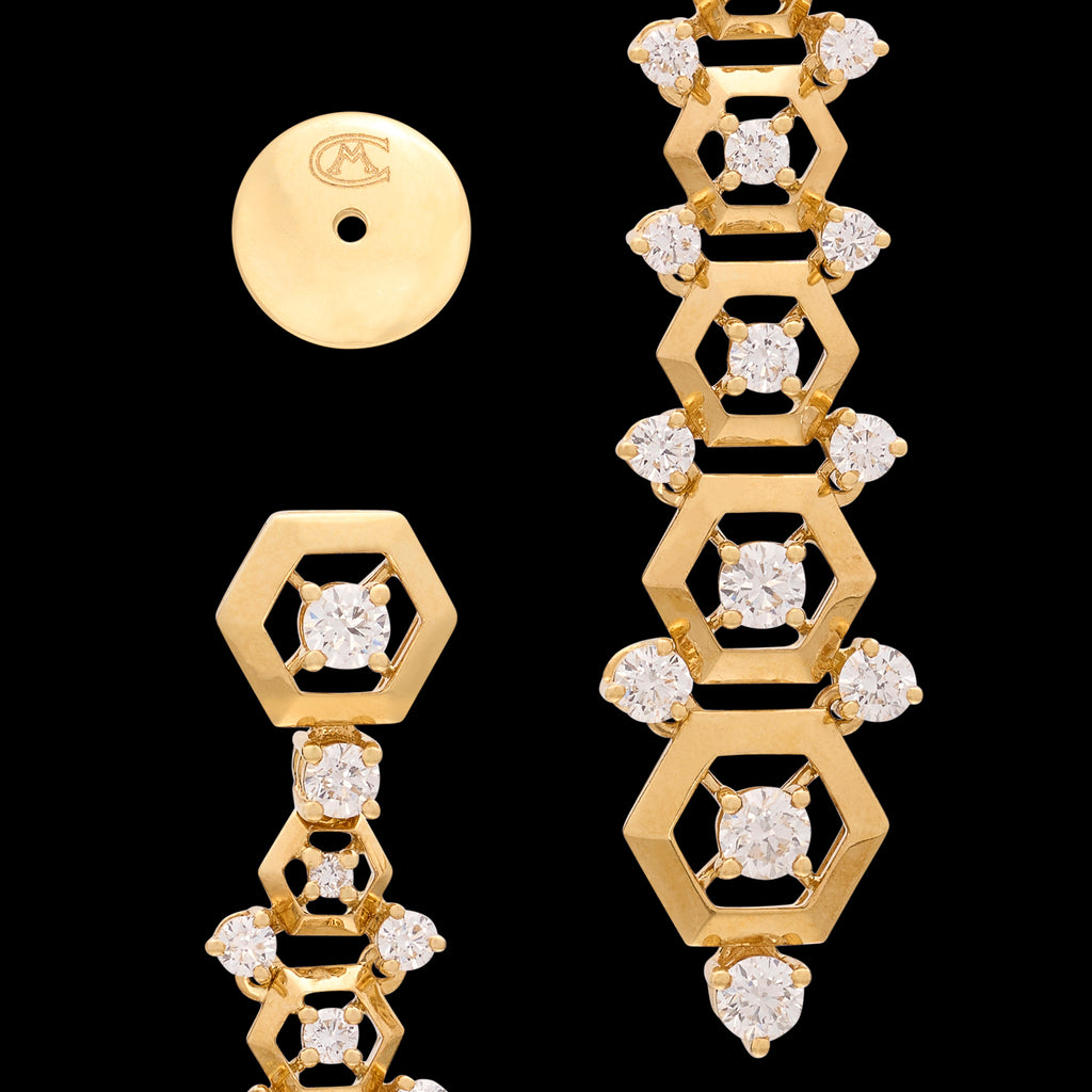 18k Diamond Drop Earrings by Maria Canale