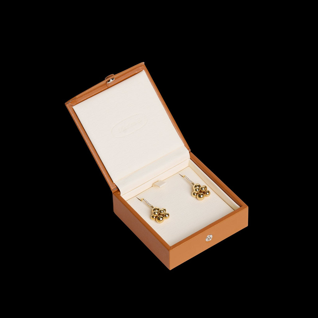 18k Yellow Gold & Diamond Bubble Earrings by Marina B.