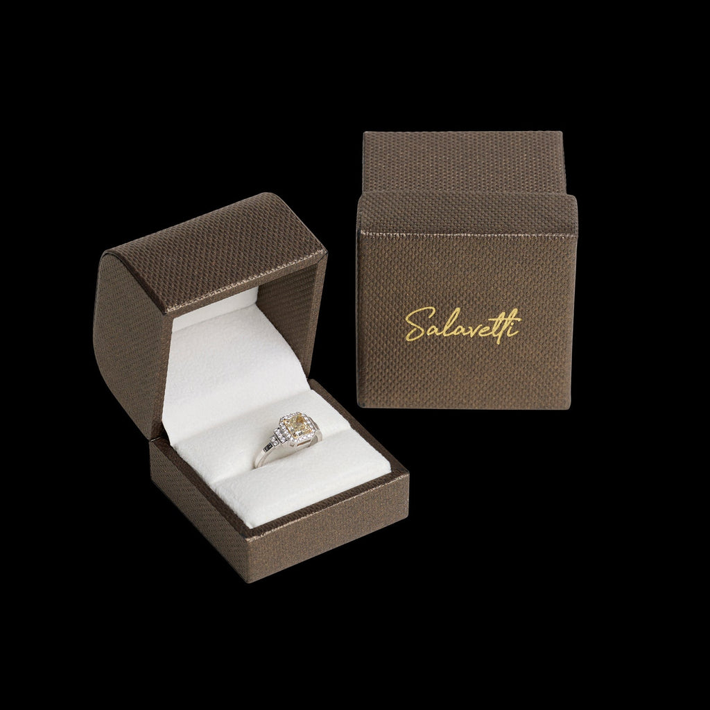 Fantastic Natural Yellow Diamond Ring by Salavetti