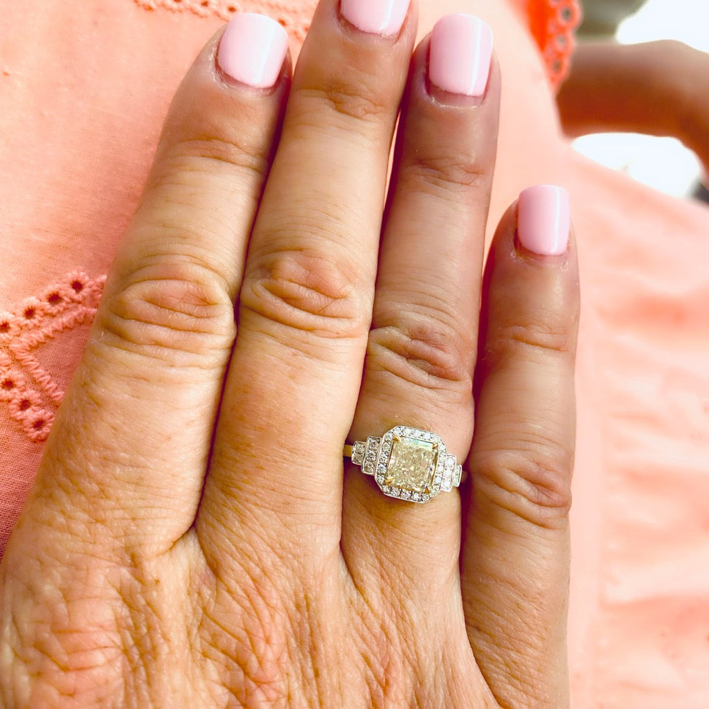 Fantastic Natural Yellow Diamond Ring by Salavetti