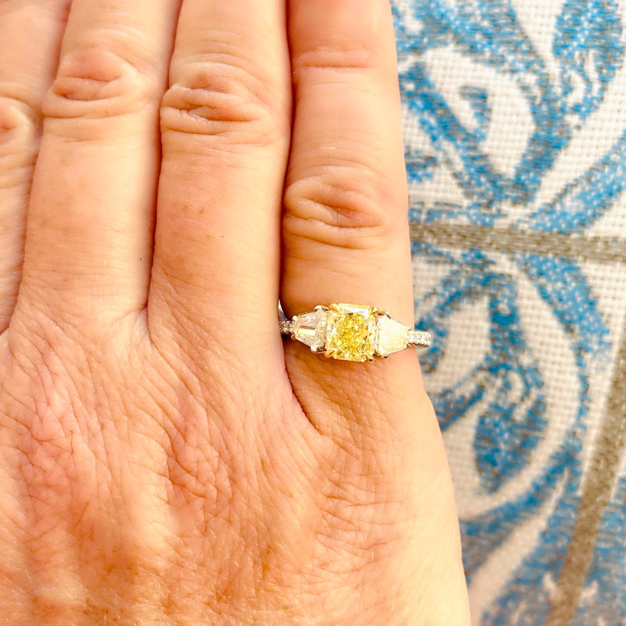 Yellow radiant cut diamond Clearance