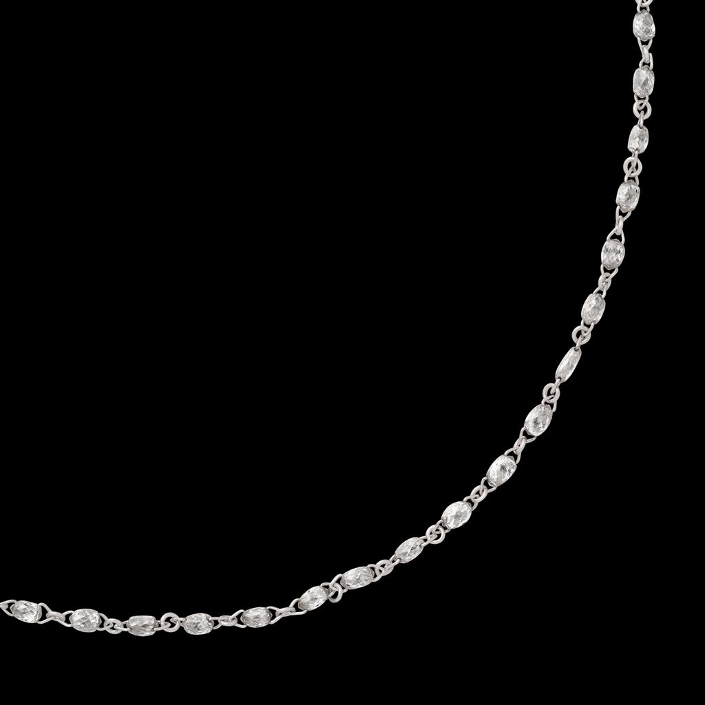 7.57 Carat Diamond Necklace in 18kt White Gold