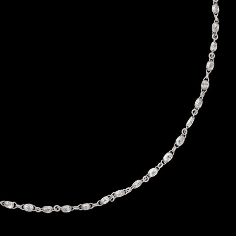 7.57 Carat Diamond Necklace in 18kt White Gold