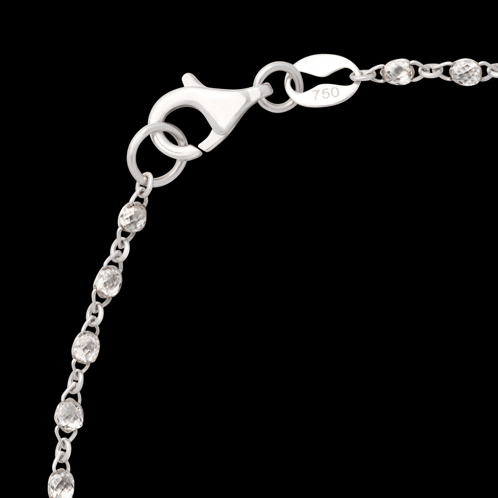 7.57 Carat Diamond Necklace in 18kt White Gold