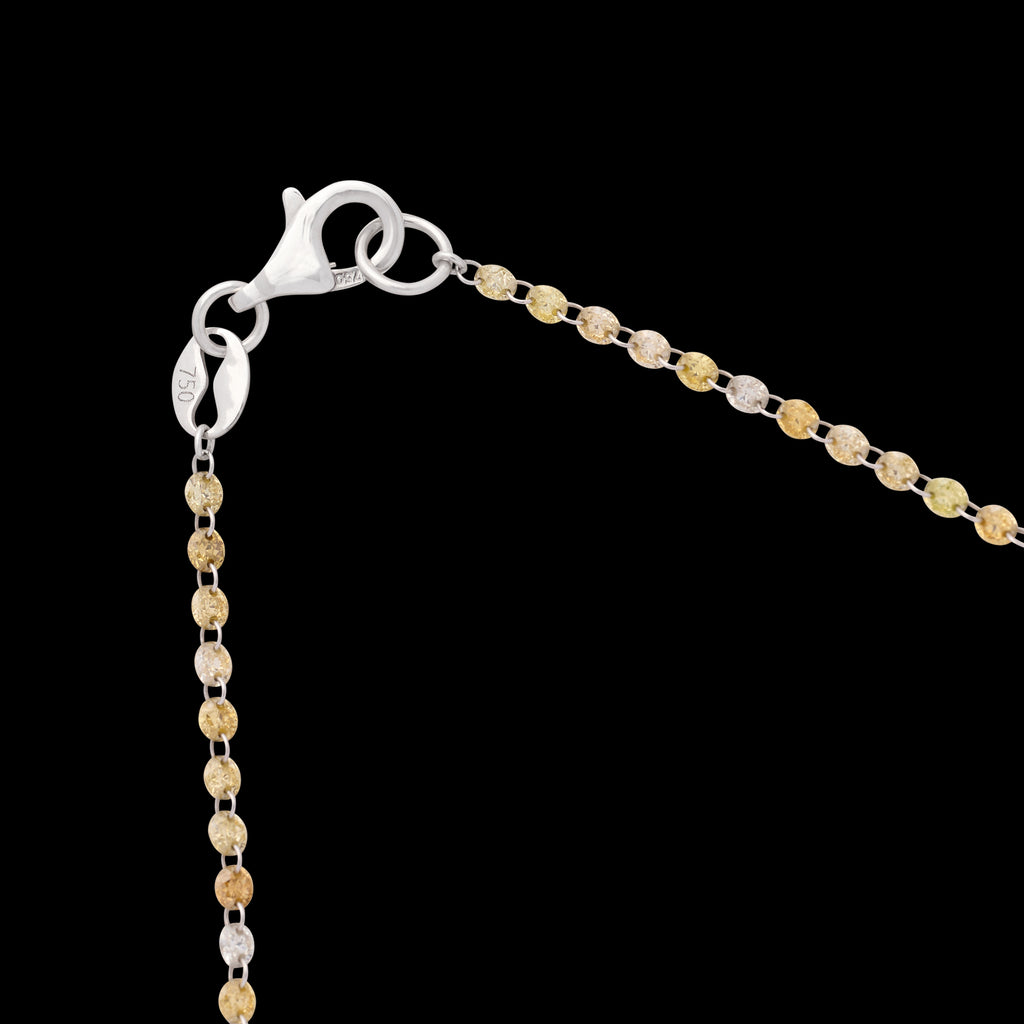 Yellow, White & Champagne 18kt Diamond Necklace