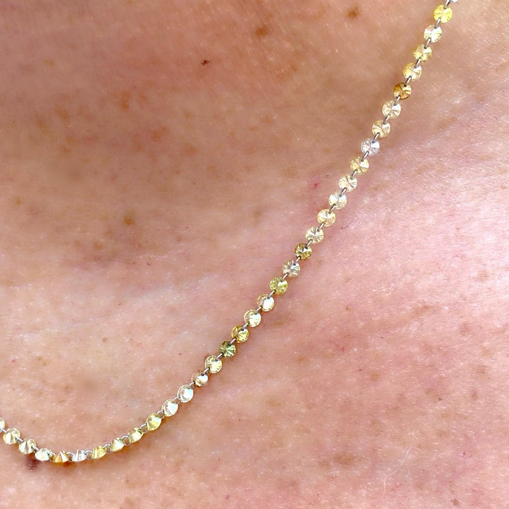 Yellow, White & Champagne 18kt Diamond Necklace