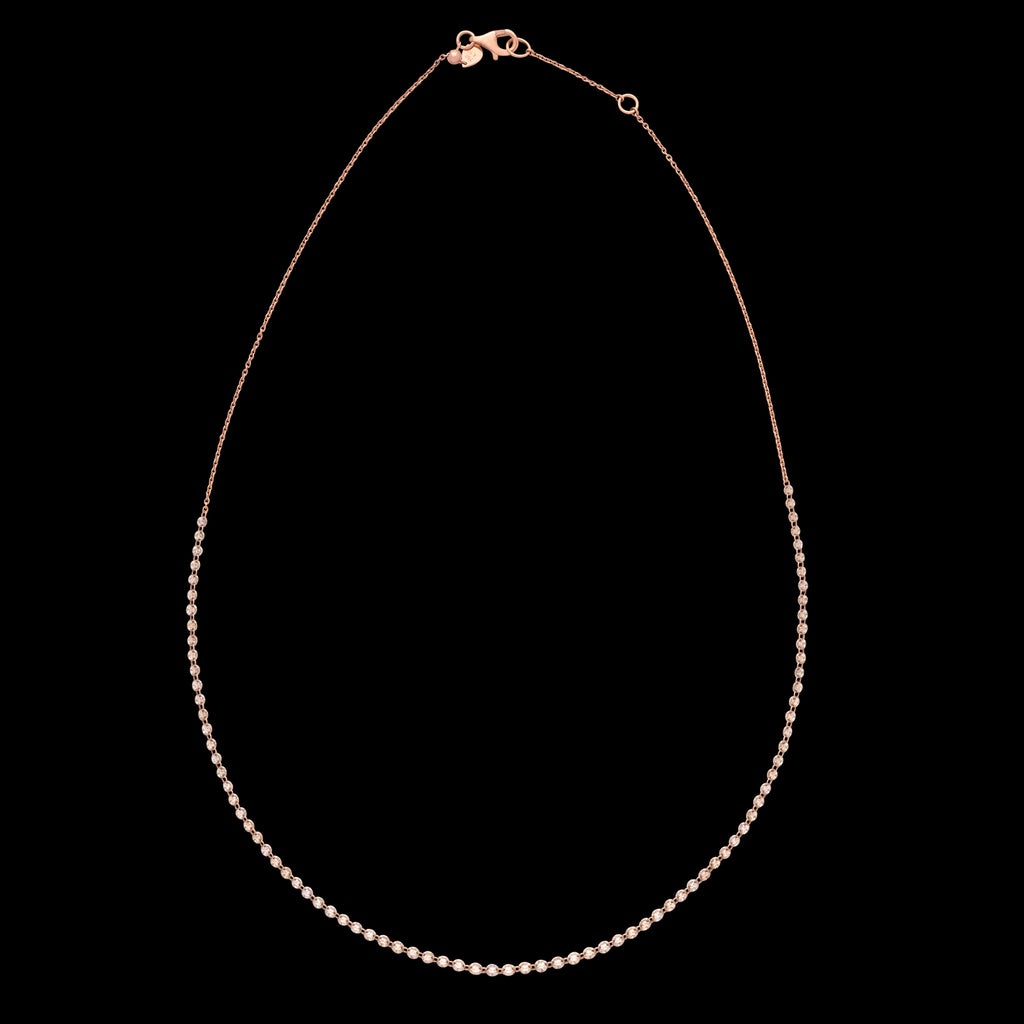 18kt Rose Gold 4.10 carat Diamond Necklace