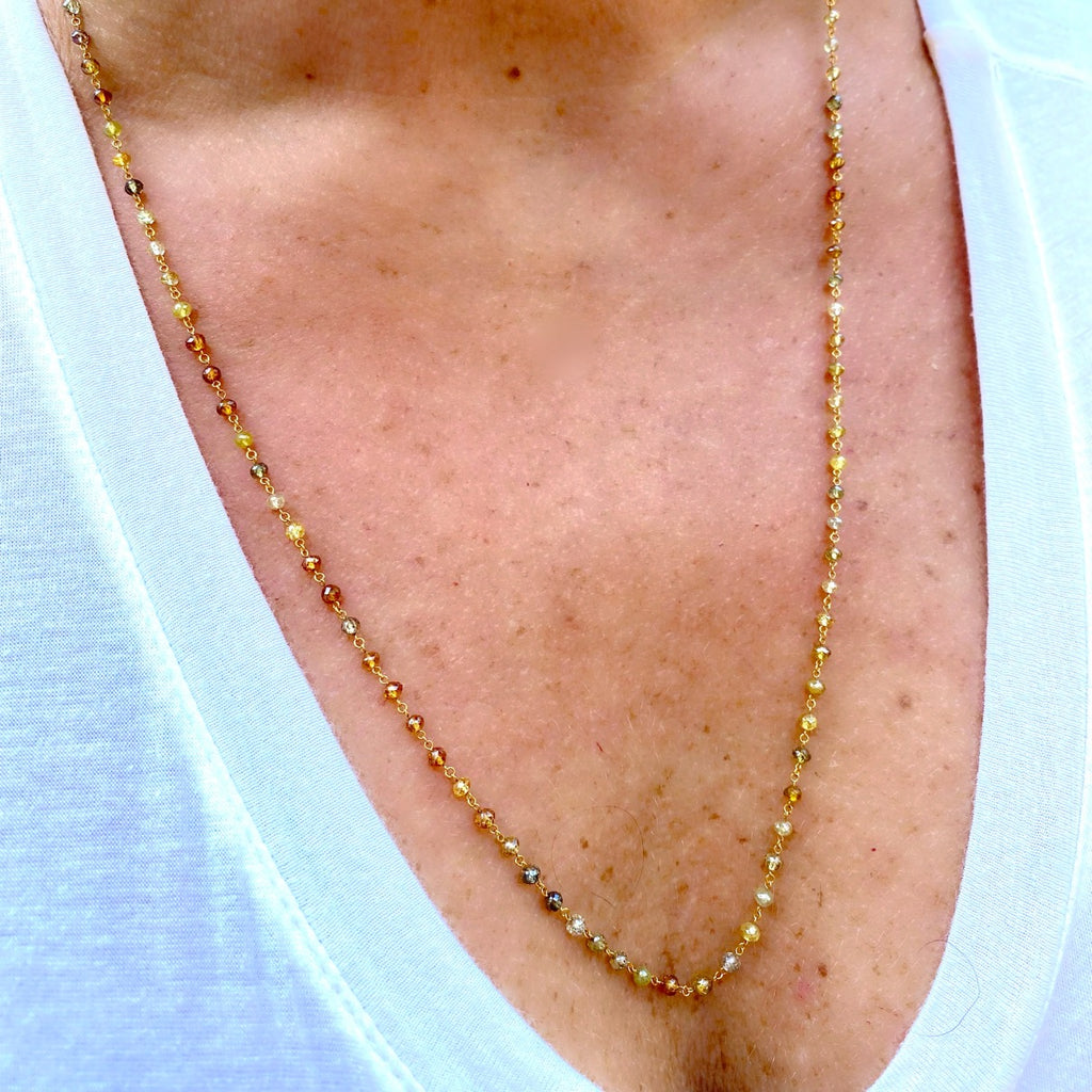 Exceptional 18kt Multi-Colored 16.52ct Diamond Necklace