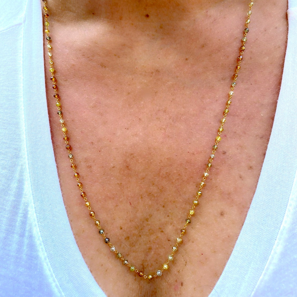 Exceptional 18kt Multi-Colored 16.52ct Diamond Necklace