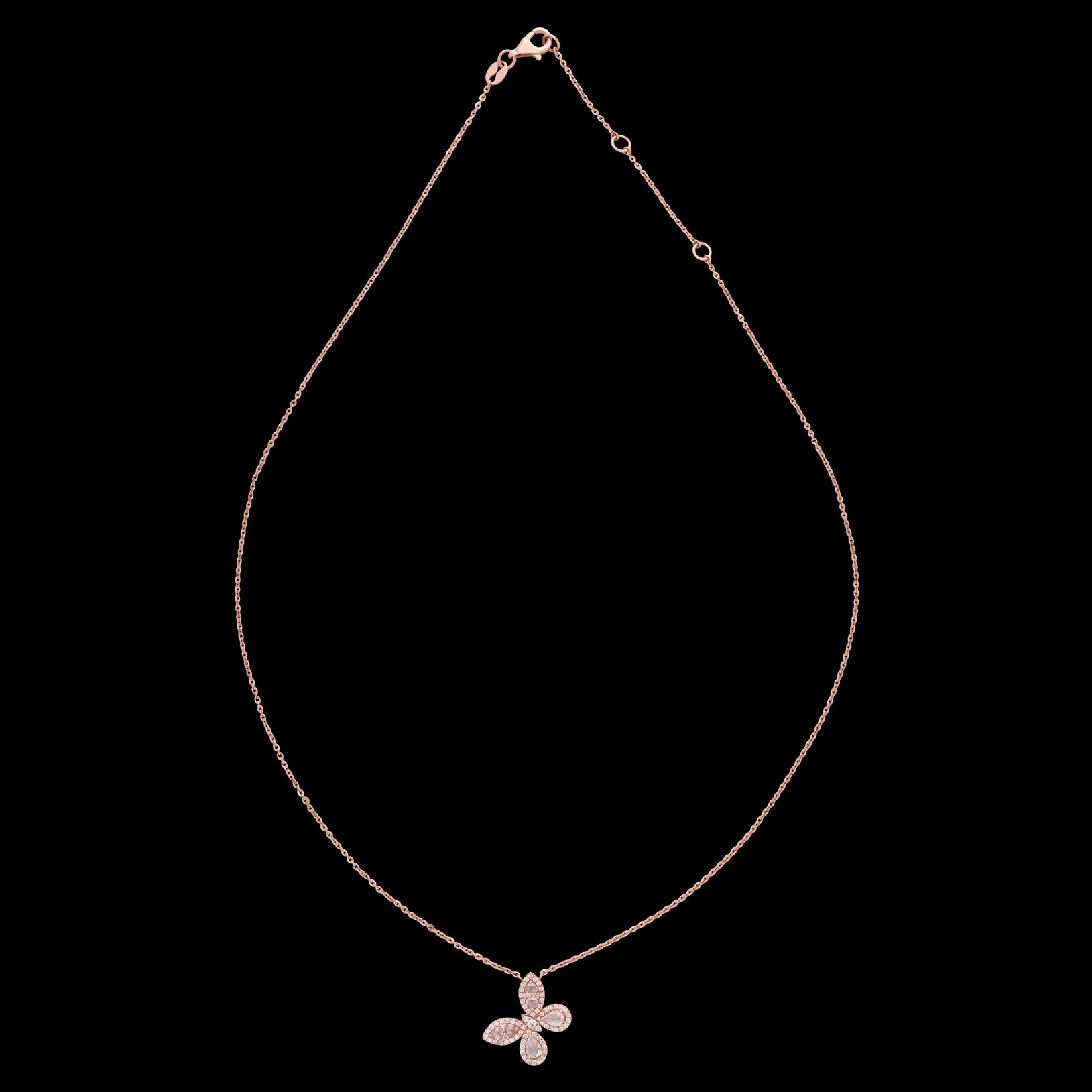Colour Blossom Double Star Pendant, Pink Gold, White Mother-Of-Pearl And  Diamonds - Categories