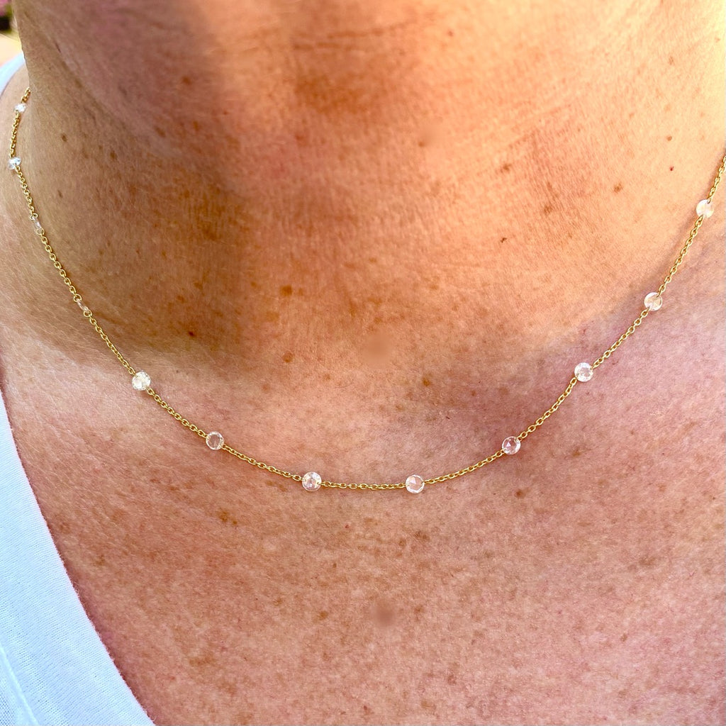 Beautiful 18kt Yellow Gold 1.65ct Diamond Necklace