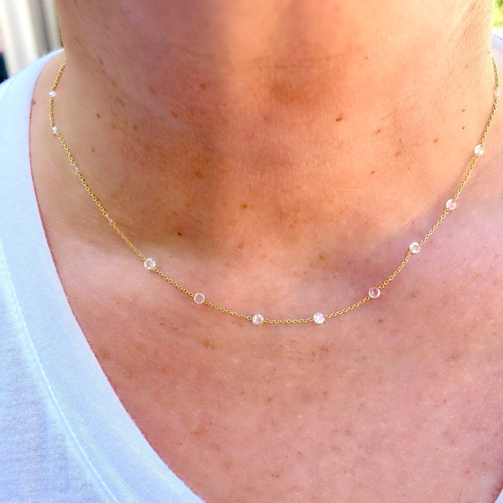 Beautiful 18kt Yellow Gold 1.65ct Diamond Necklace