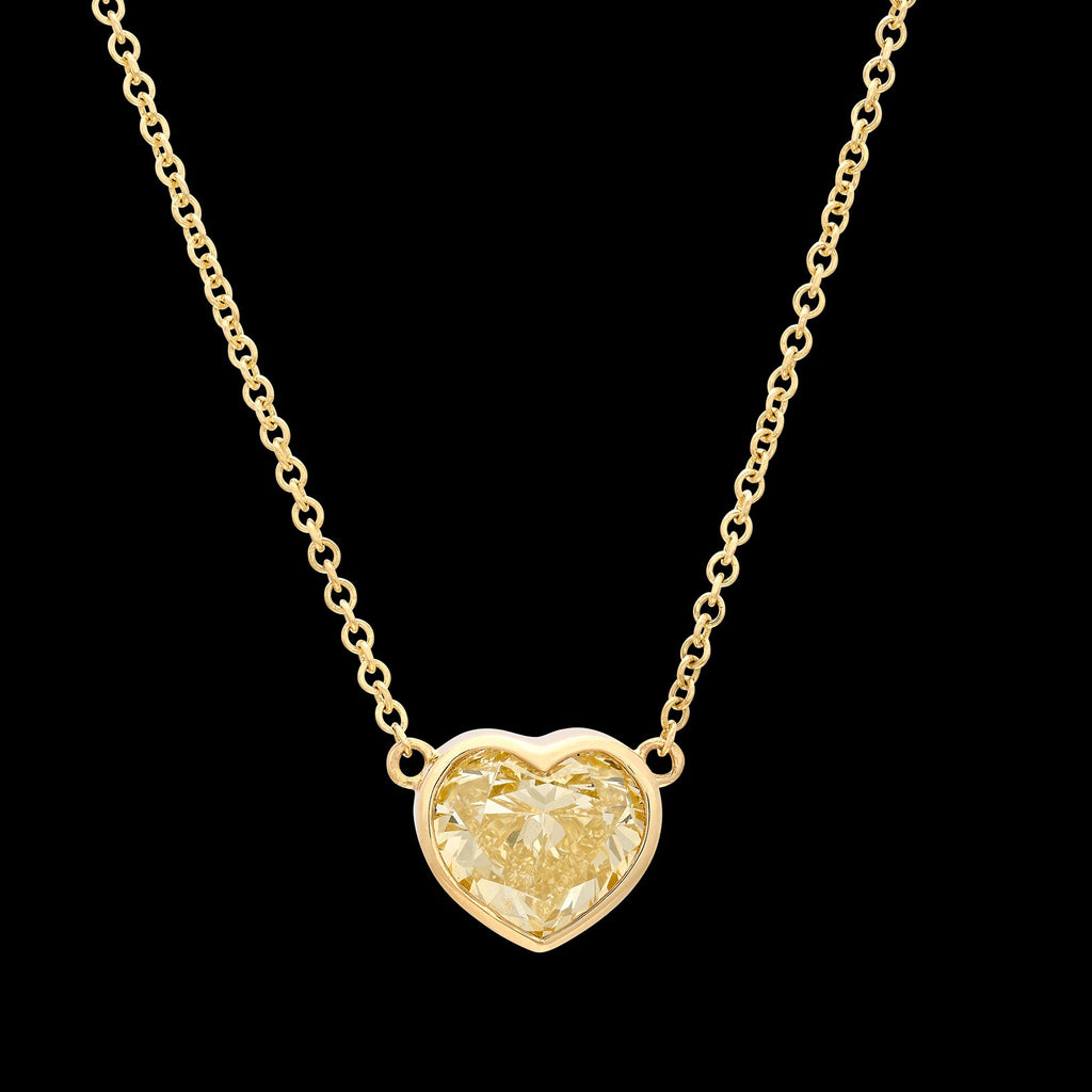 Fancy 2.0-ct. Yellow Heart Diamond Necklace