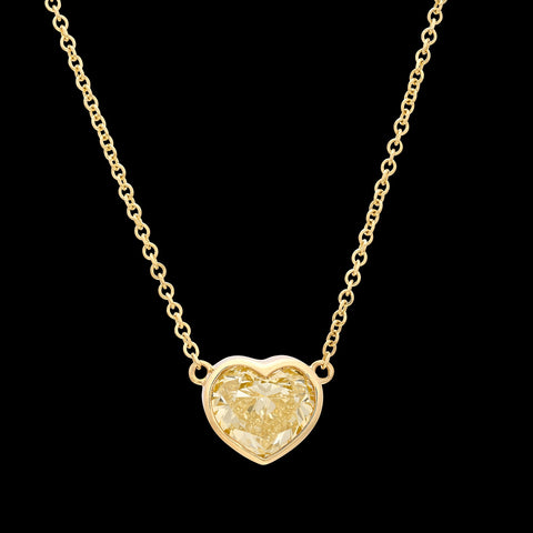 Fancy 2.0-ct. Yellow Heart Diamond Necklace