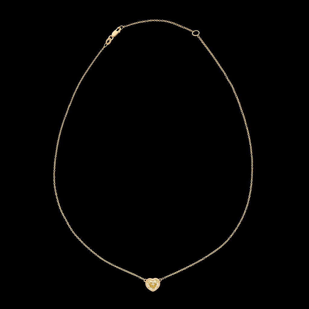 Fancy 2.0-ct. Yellow Heart Diamond Necklace