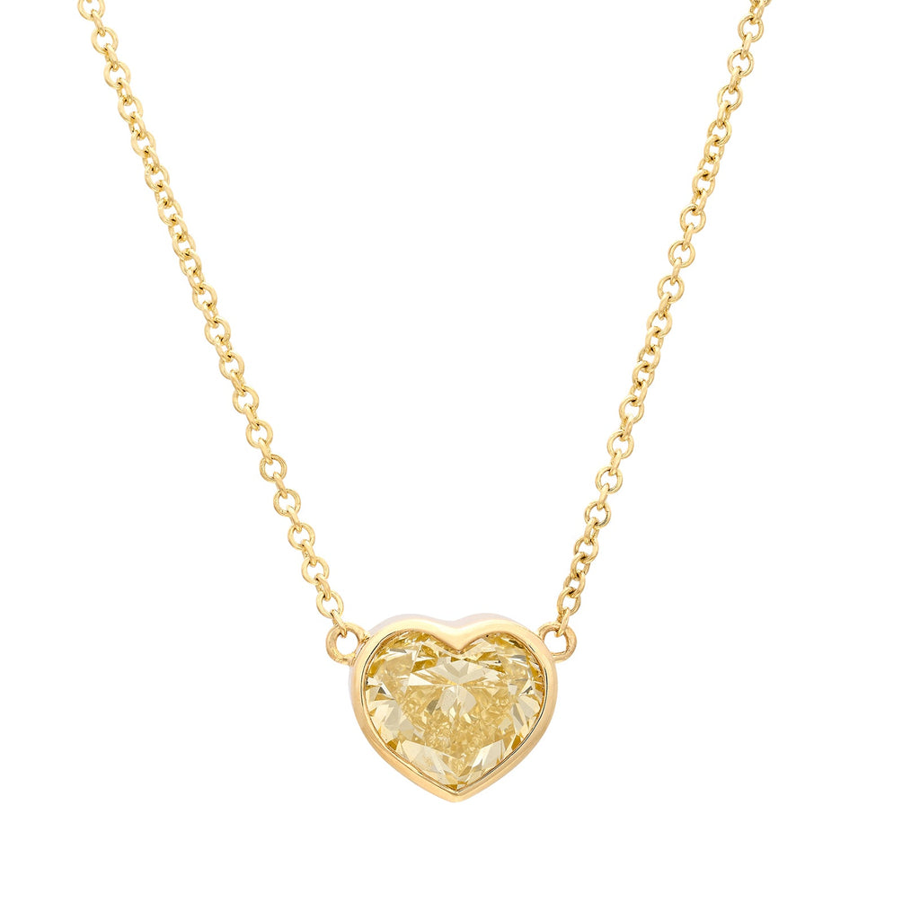 Fancy 2.0-ct. Yellow Heart Diamond Necklace