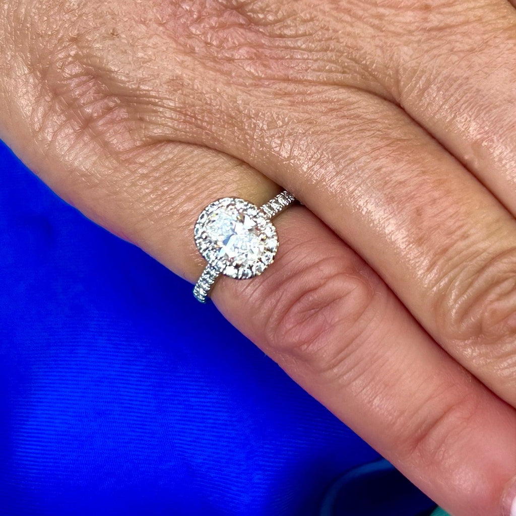 GIA 1.05-cts. F/VS1 Oval Diamond & Platinum Engagement Ring