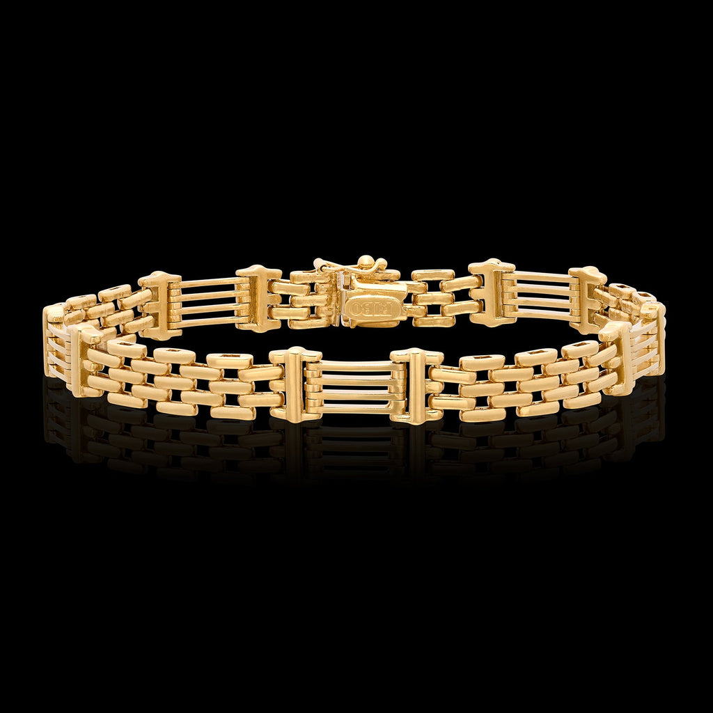 Italian 18k Gold Link Bracelet, by Fibo