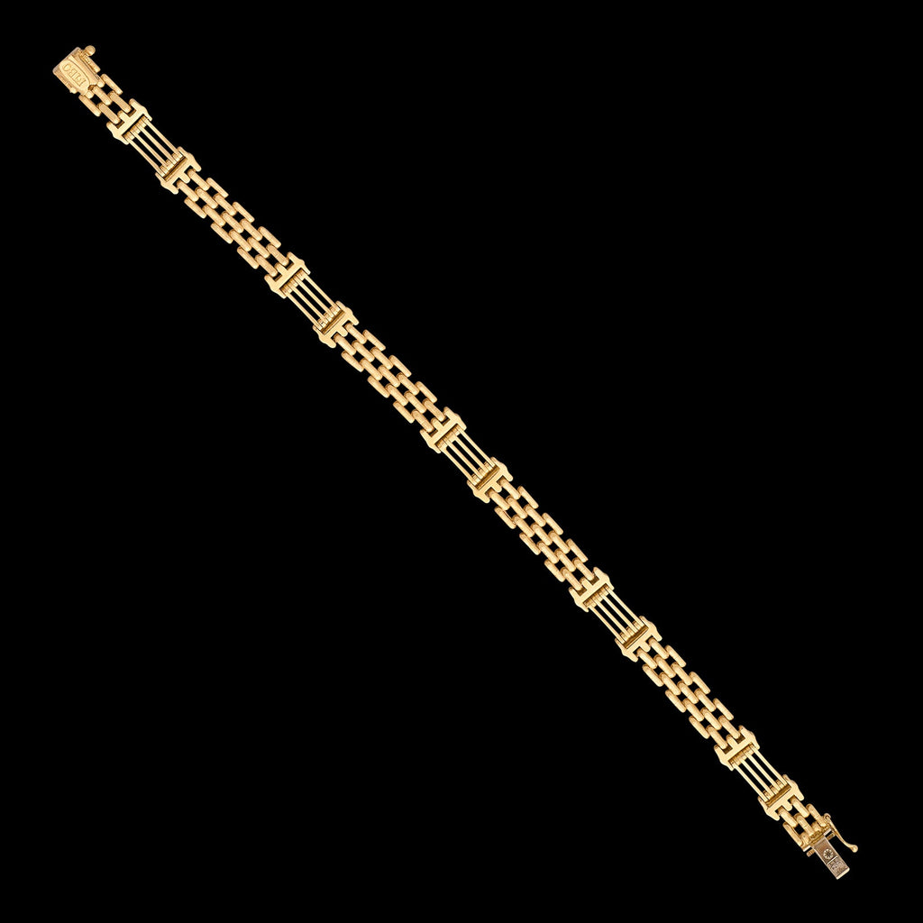 Italian 18k Gold Link Bracelet, by Fibo