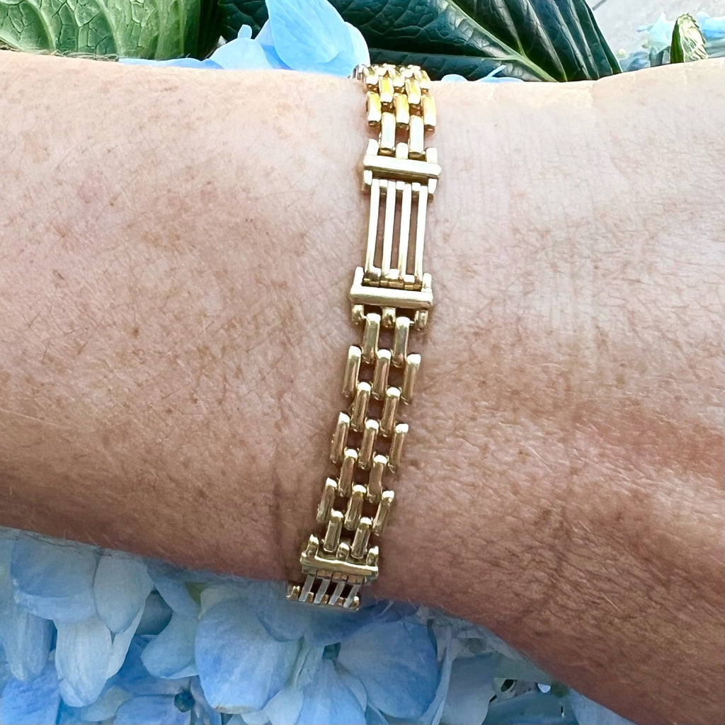 Italian 18k Gold Link Bracelet, by Fibo