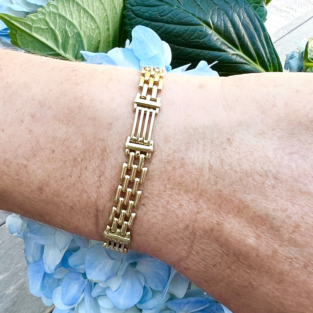 Italian 18k Gold Link Bracelet, by Fibo